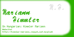 mariann himmler business card
